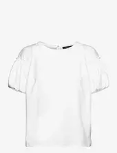 Crepe Light Puff Sleeve Top French Connection White