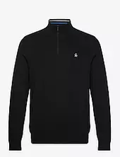 Cttn 1/4 Zip Tipped Original Penguin Black
