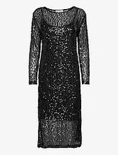 Msmera Glitter Midi Dress Minus Black
