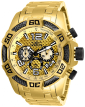 Invicta Herreur 25854 Pro Diver Guld/gul Guldtonet Stål Ø50 Mm
