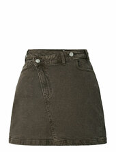 Pcselma Mw Denim Skirt D2d Fsy Pieces Brown