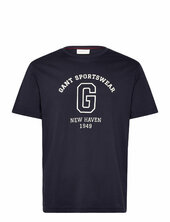 Graphic Ss T-shirt Gant Navy