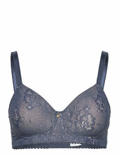 Sheer Padded Soft Bra, Misty Blue Abecita Blue