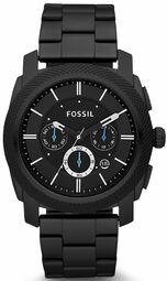 Fossil Herreur Fs4552 Machine Sort/stål Ø45 Mm