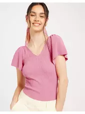 Only Onlleelo S/s Back Pullover Knt Noos Topper & T-shirts Azalea Pink