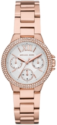 Michael Kors Dameur Mk6845 Camille Hvid/rosaguldtonet Stål Ø33 Mm
