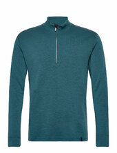 Wool/bamboo Half Zip Sweater Panos Emporio Navy