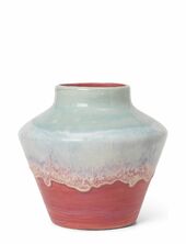 Poppery Vase H20.5 Cm Mint/pink Kähler Green