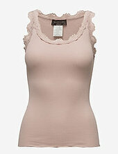 Rwbabette Sl U-neck Long Lace Top Rosemunde Pink