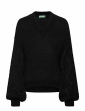 V Neck Sweater L/s United Colors Of Benetton Black