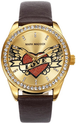 Mark Maddox Dameur Mc3021-27 Classic Guldfarvet/læder Ø38 Mm