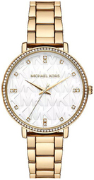 Michael Kors Dameur Mk4919 Pyper Hvid/gul Guldtonet Stål Ø38 Mm