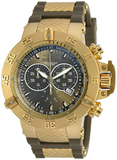 Invicta Herreur 19339 Subaqua Grøn/gul Guldtonet Stål Ø50 Mm