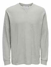 Onswaffle Rlx Ls Tee Only & Sons Grey