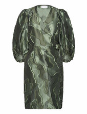 Wrap Dress With Balloon Sleeves Coster Copenhagen Green