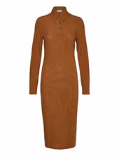Jersey Rib Polo Dress Filippa K Brown