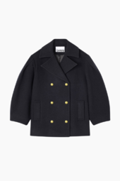 Peacoat Wool Midi Coat W0803 - Sky Captain - Ganni - Navy S