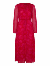 Floral-print Dress With Knot Detail Mango Red