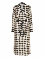 Long Dress In Houndstooth Print Coster Copenhagen Cream