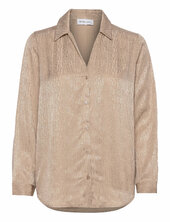Slftyra Ls Shirt B Selected Beige