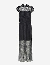 Long Ruffled Lace Dress Designers, Remix Black