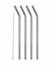 Straw With Bend 4 Pcs Lyngby Glas Grey
