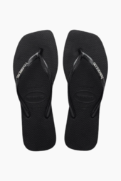 Havaianas Square Logo Metallic Flip Flops - Black/silver - Havaianas - Sort 35/36