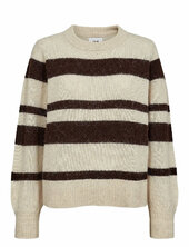 Nuriette Wide Stripe Pullover Nümph Beige