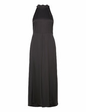 Slfregina Halterneck Ankle Dress B Selected Black