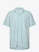 Checked Short-sleeved Shirt Armor Lux Blue