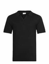 Ecovero S/s V-neck Polo Lindbergh Black