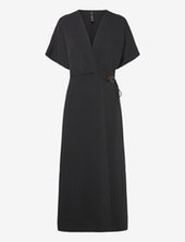 Wrap Dress With Hoop Detail Mango Black