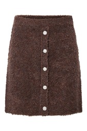 Y.a.s - Nederdel - Plyra Hw Knit Skirt - Chocolate Brown