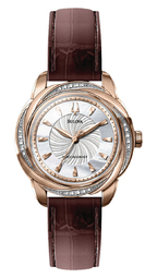 Bulova Dameur 98r152 Brightwater Hvid/læder Ø30.8 Mm