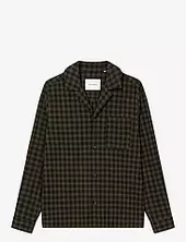 Ludwig Flannel Pyjama Shirt & Pants Les Deux Black