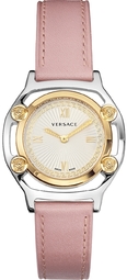 Versace Dameur Vevf00220 Medusa Sølvfarvet/læder Ø36 Mm