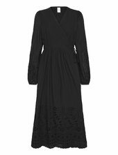 Yasluma Ls Long Wrap Dress S. Noos Yas Black