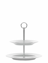 Rhombe Etagere Ø27 Cm Hvid Lyngby Porcelæn White