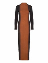 Graffiti Long Jersey Dress - Lykka Rabens Sal R Orange