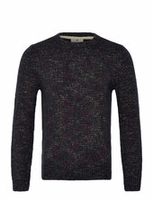 Aksune Space Yarn Crew Neck Anerkjendt Navy