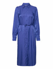 Yassura Ls Midi Shirt Dress Yas Blue