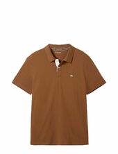 Basic Polo With Contrast Tom Tailor Brown