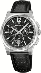 Festina Herreur F20060-4 Swiss Made Sort/læder Ø42.5 Mm