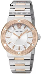 Versace Dameur Vevh01020 Greca Sølvfarvet/rosaguldtonet Stål Ø38 Mm