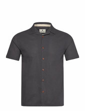 Akleo S/s Cot/linen Shirt Anerkjendt Grey