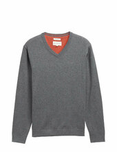 Basic V-neck Knit Tom Tailor Grey