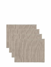 Uni Place Mat Rib 4-pack Linum Beige