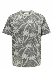 Onsperry Life Reg Leaf Aop Ss Tee Noos Only & Sons Grey
