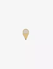 Enamel Ice Cream Charm Design Letters Pink