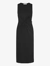 Knotted Cotton Dress Mango Black